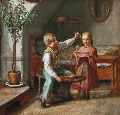 Blowing bubbles by David Monies — digital art print download