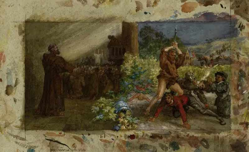 Обслуживание вина by Феликс Браккемонд, 1868 — digital art print download