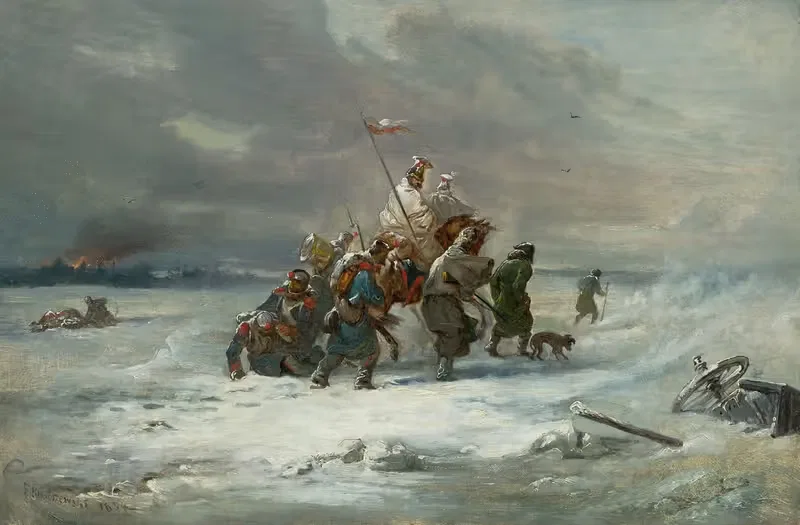 Отступление из Москвы by Францишек Костжевский, 1854 — digital art print download