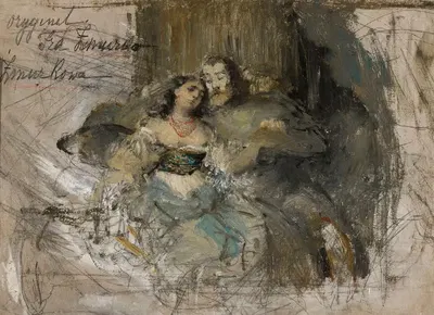 Kazimierz and Esterka by Franciszek Żmurko — digital art print download