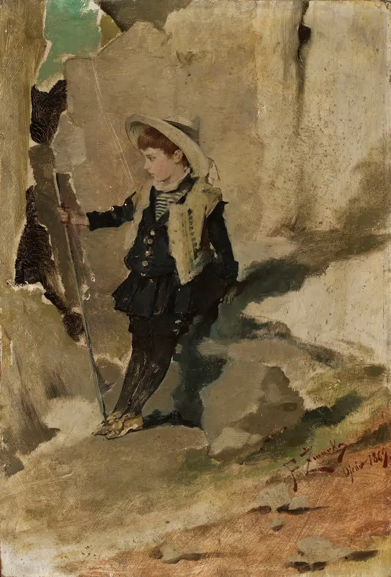 Ойцов – мальчик у скал by Францишек Жмурко, 1889 — digital art print download