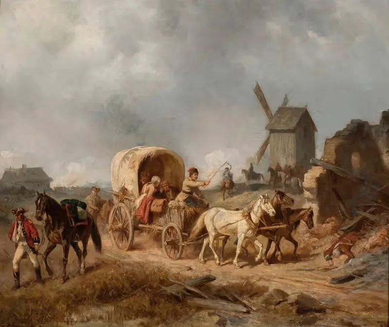 Convoy of the wounded — Henryk Pillati