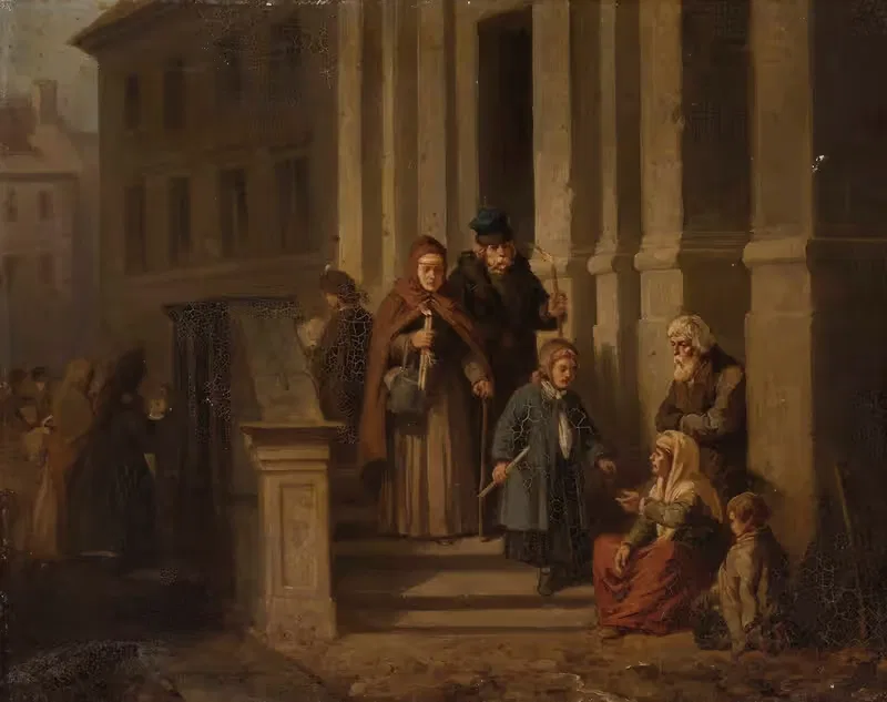 In front of the church — Henryk Pillati