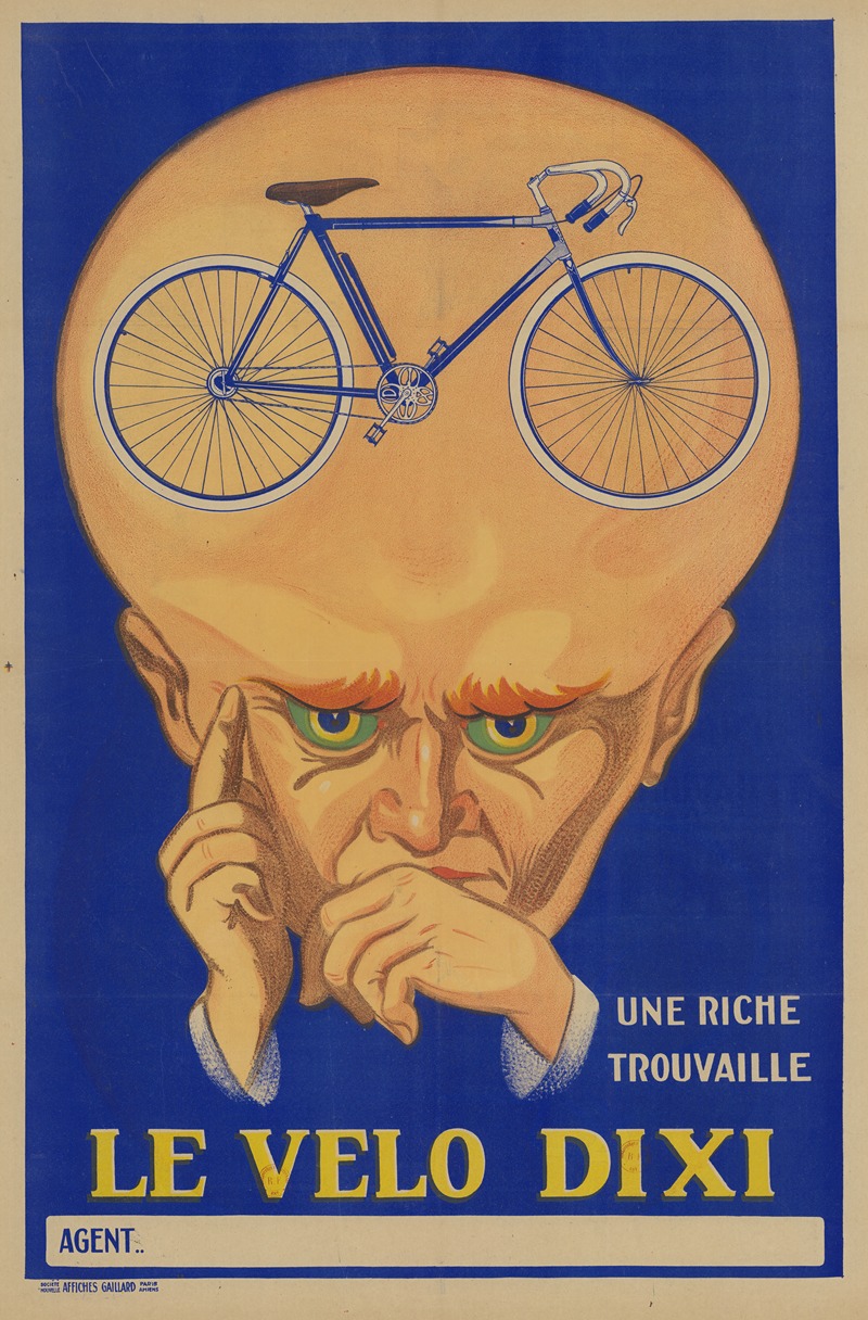 Une riche trouvaille. Le vélo Dixi — Affiches Gaillard