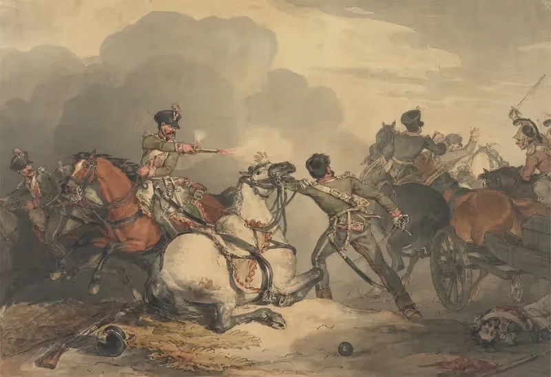 A Battle Scene by John Augustus Atkinson — digital art print download