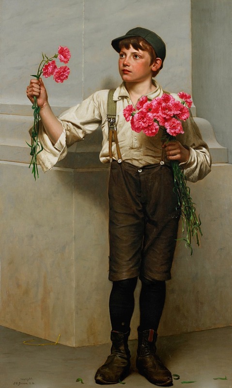 Three For Five by John George Brown, 1890 — digital art print download