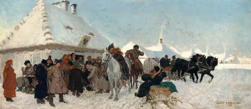 Case before the village head by Jozef Chelmonski, 1873 — digital art print download