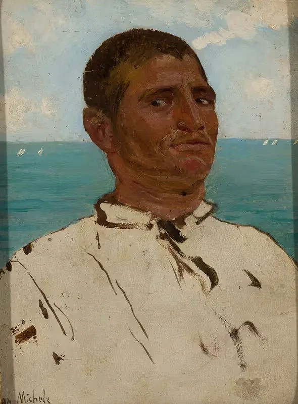 Man against the sea – Sudanese — Jozef Chelmonski