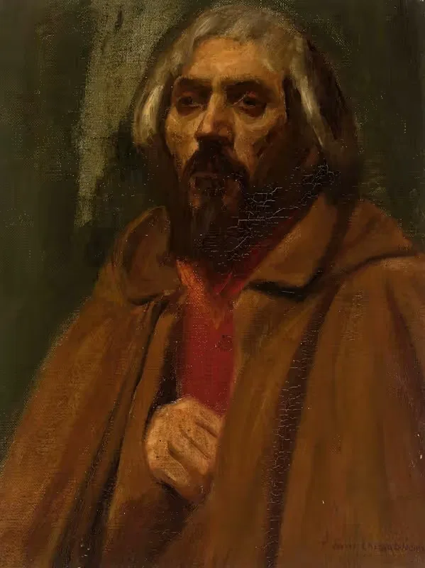 Portrait of a peasant — Jozef Chelmonski