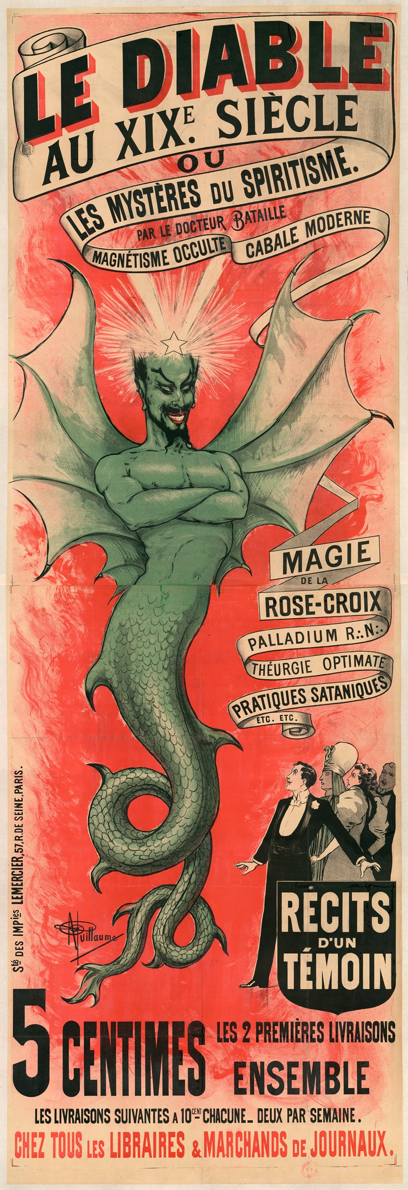 Le Diable au XIXe siècle by Albert Guillaume, 1895 — digital art print download