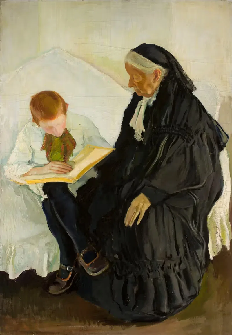 Grandmother with her grandson — Konrad Krzyżanowski