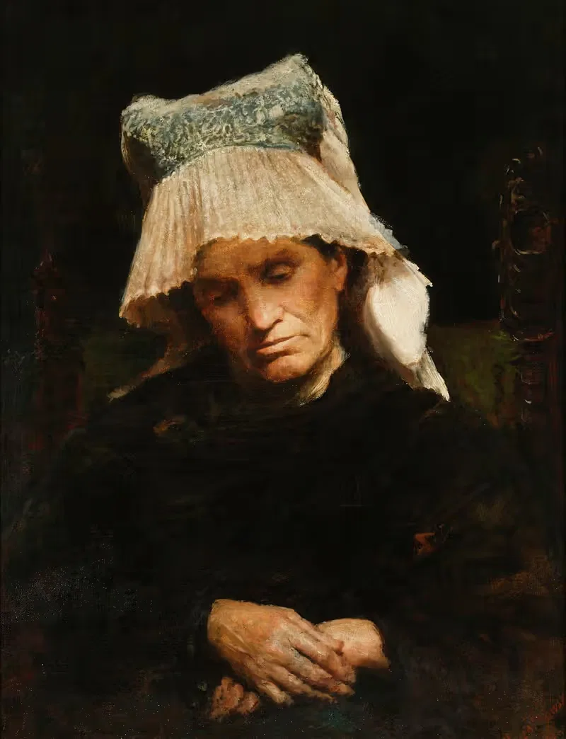 Старая женщина в чепце by Леон Вычулковский, 1876 — digital art print download