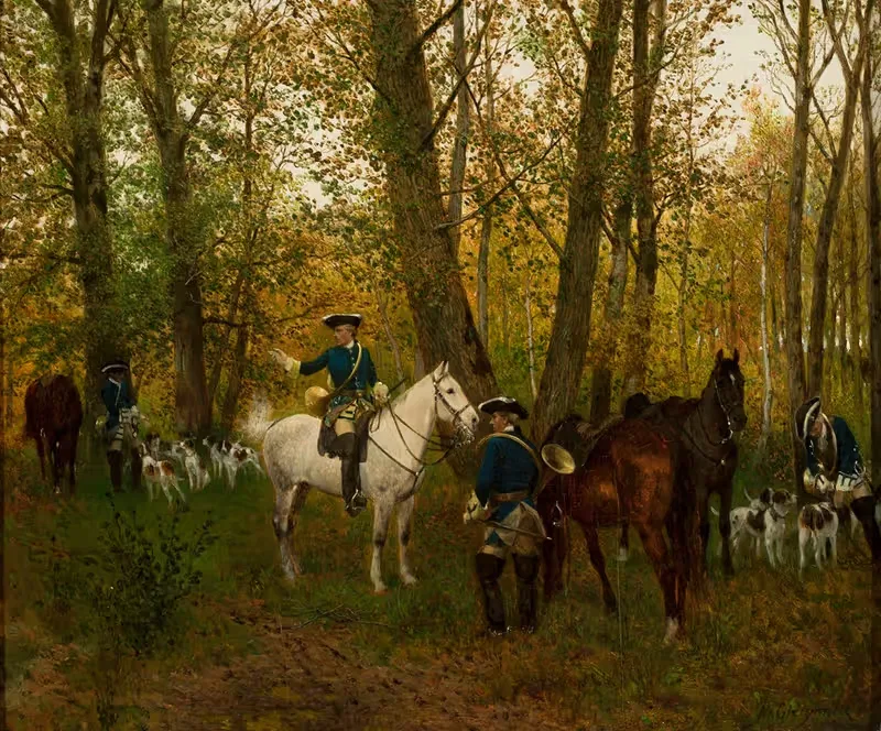 Отдых на охоте by Максимилиан Гиеримский — digital art print download