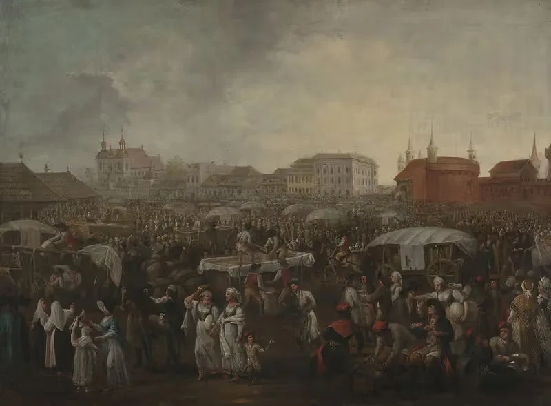 Рынок Клепарж by Михаил Стахович, 1821 — digital art print download