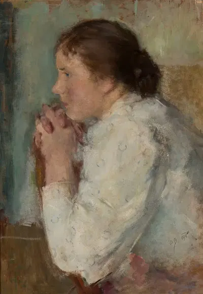 Портрет дамы в профиль by Ольга Бознянская, 1894 — digital art print download
