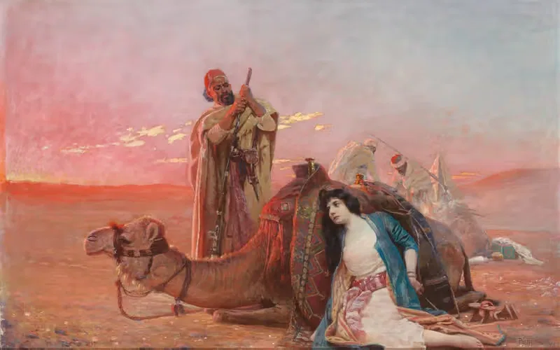 Отдых в пустыне by Отто Пильни, 1903 — digital art print download