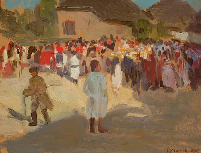 In the village on Sunday — Teodor Ziomek