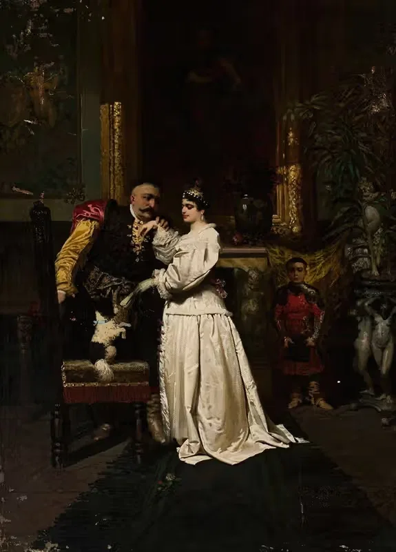 King John III Sobieski and Marysieńka — Wandalin Strzałecki