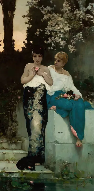 Две римлянки by Вильгельм Котарбиньский — digital art print download