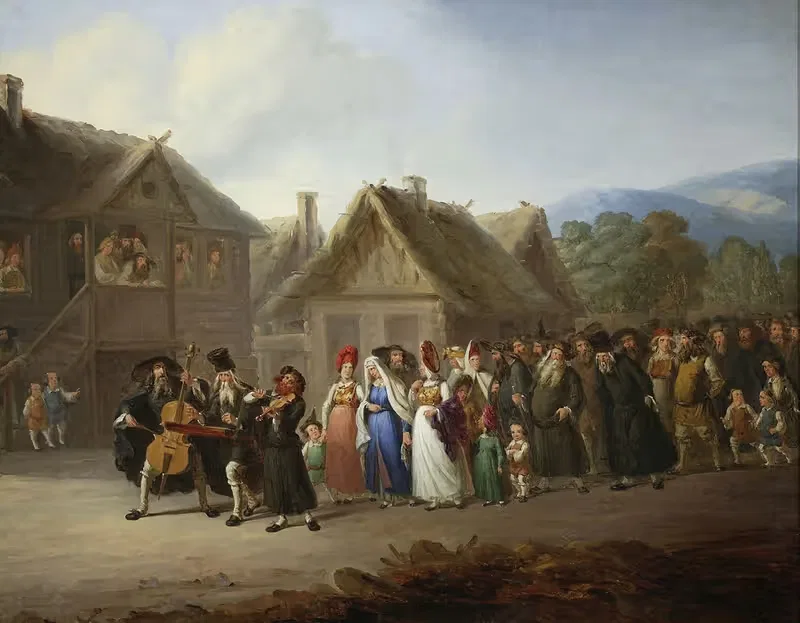 Еврейская свадьба by Винцент Смоковский, 1858 — digital art print download
