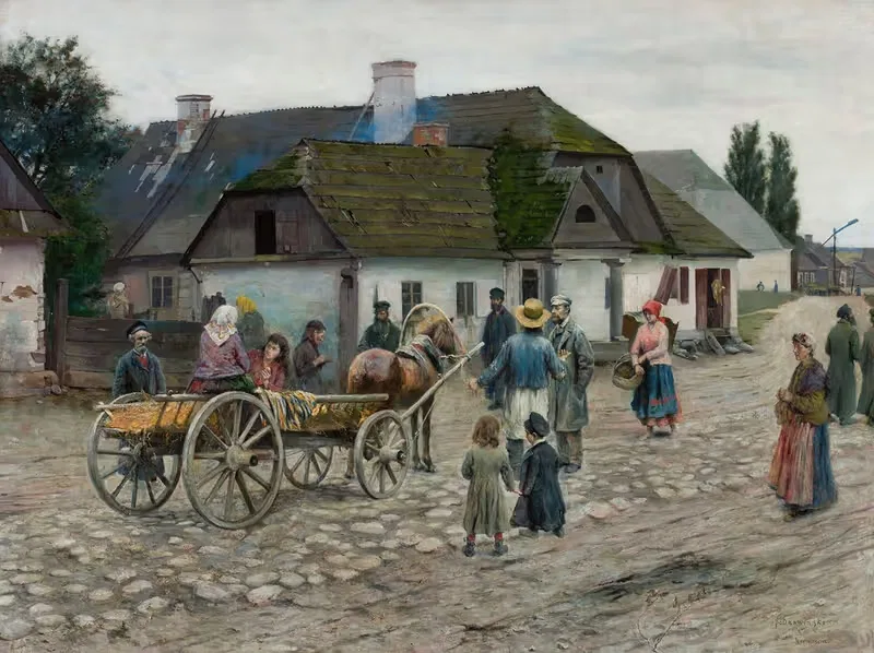 Улица в Сенице by Владислав Подковиньский, 1891 — digital art print download