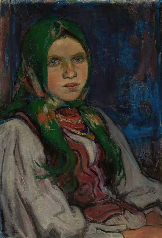 Крестьянская девушка by Владислав Слевиньский, 1906 — digital art print download