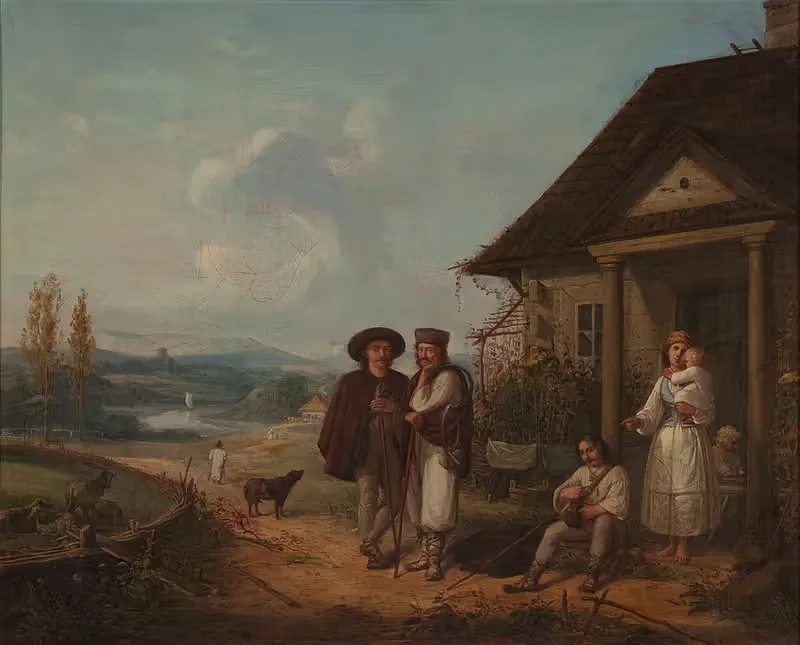 In front of a manor house — Wojciech Gerson