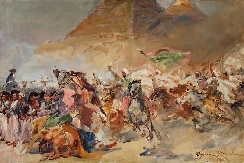 Battle of the Pyramids, sketch — Wojciech Kossak