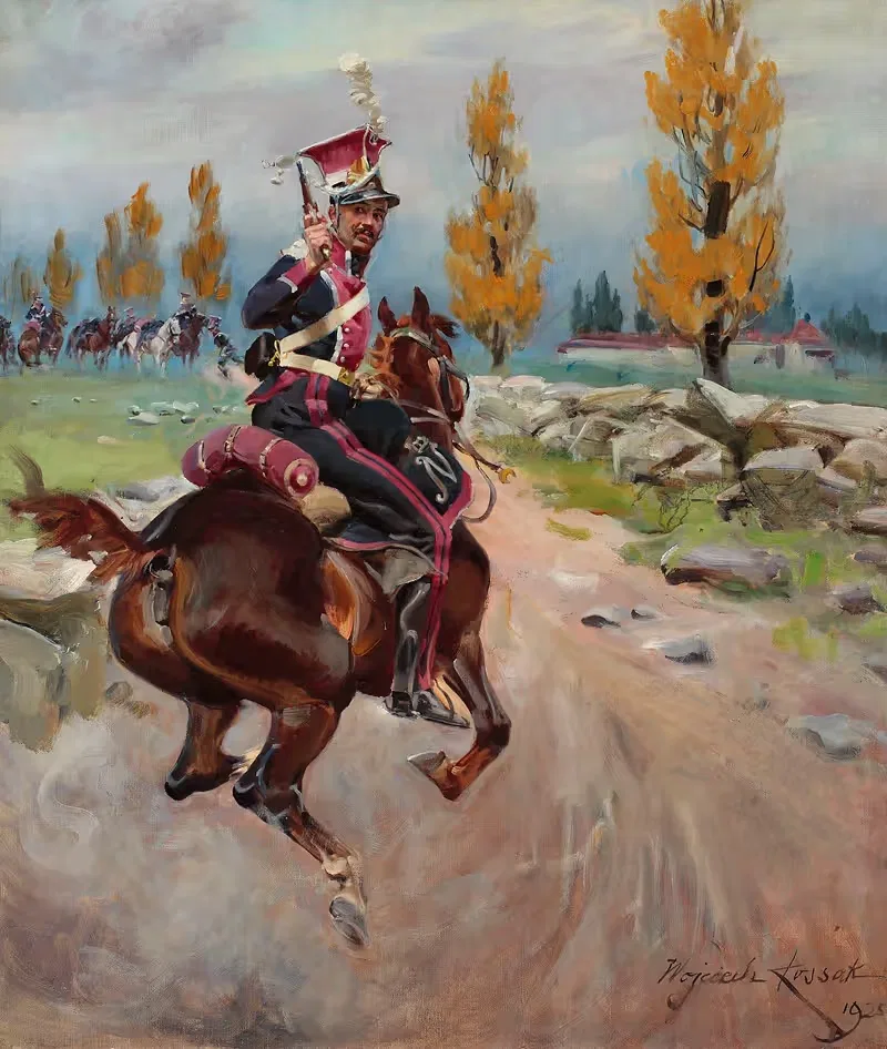 Легкий кавалерист на разведке by Войцех Коссак, 1925 — digital art print download