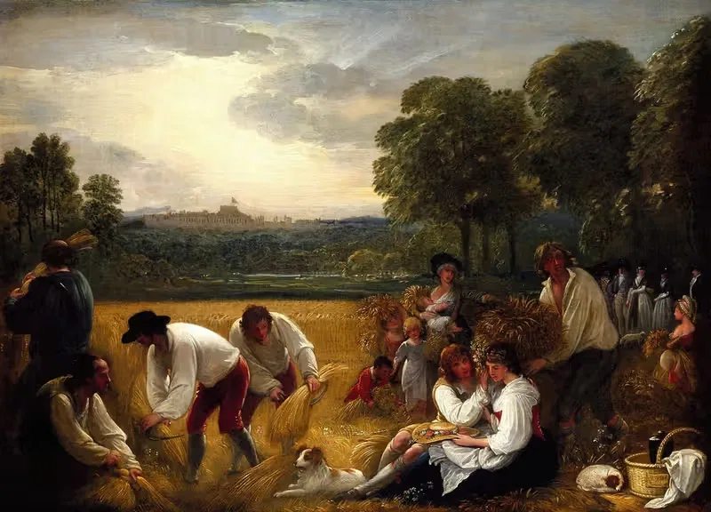 Уборка урожая в Виндзоре by Бенджамин Уэст, 1795 — digital art print download