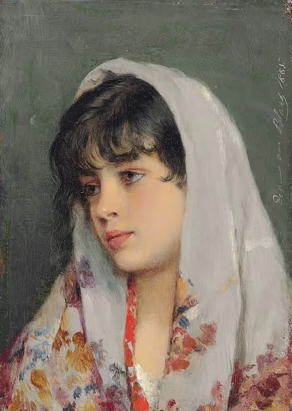 Венецианская красавица by Эугени фон Блаас, 1865 — digital art print download
