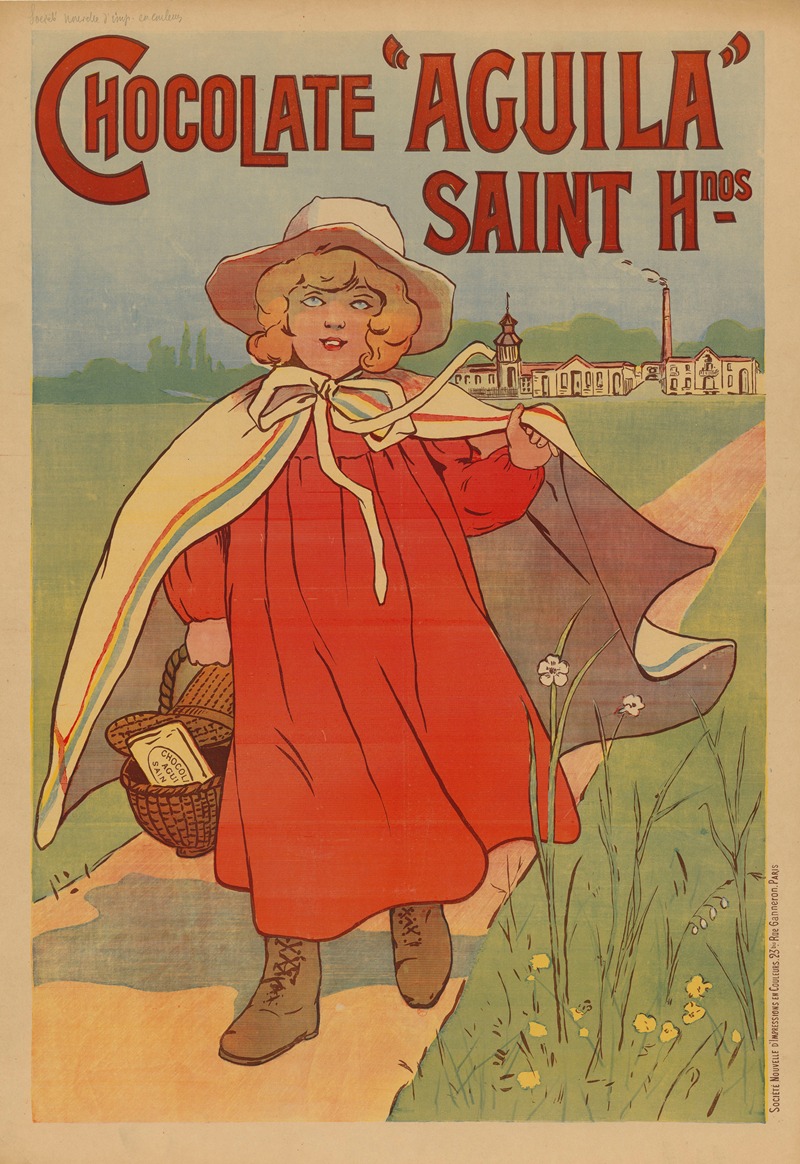Chocolate 'Aguila' Saint Hnos by Аноним, 1901 — digital art print download