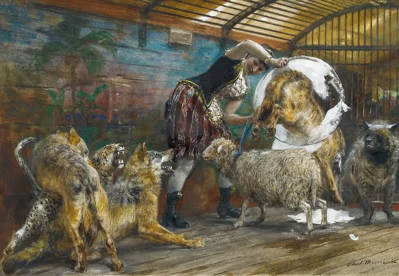 Дрессировщица by Пауль Фридрих Мейерхейм, c. 1885 — digital art print download