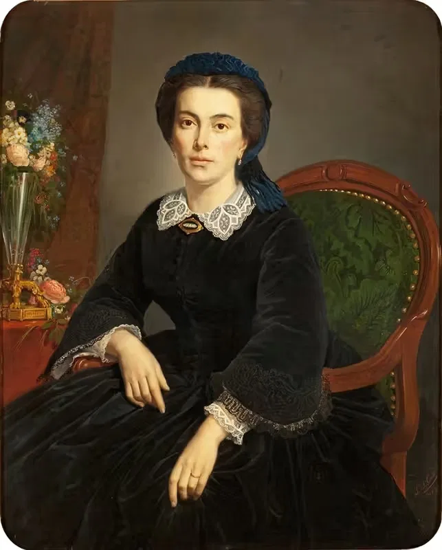 Портрет мадам Жерве by Пьер-Огюст Кот, 1863 — digital art print download
