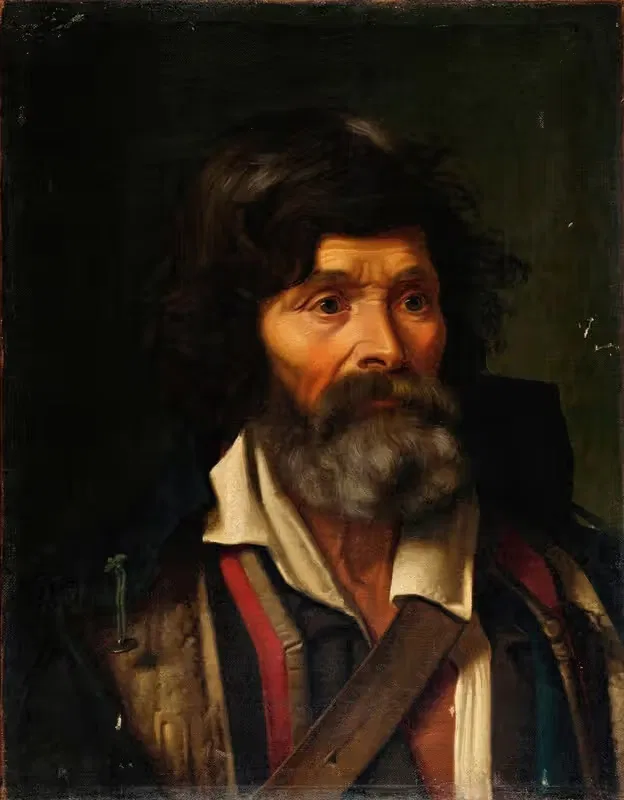 Итальянский фермер с седой бородой by Фредерик Вермерен, 1856 — digital art print download