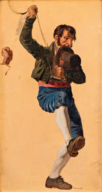 Italian. Study for The St. Anthony Feast Day in Rome — Wilhelm Marstrand