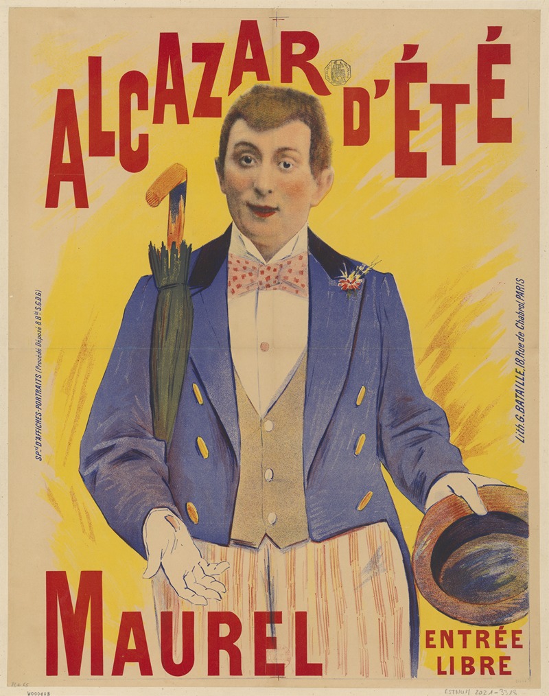 Alcazar d'Eté. Maurel by Аноним, 1895 — digital art print download