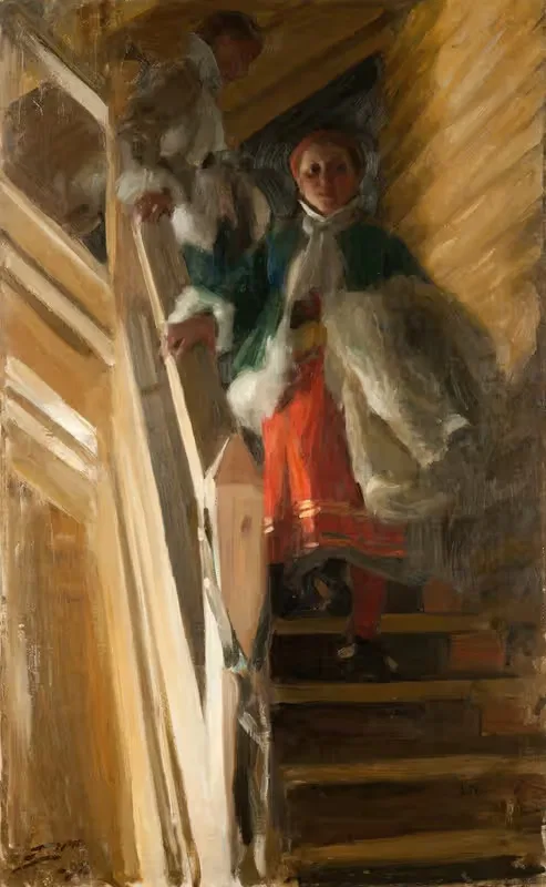 На чердачной лестнице by Андерс Зорн, 1898 — digital art print download