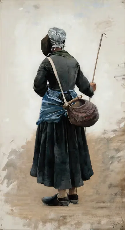 Женщина, стоящая by Август Хагборг, 1881 — digital art print download
