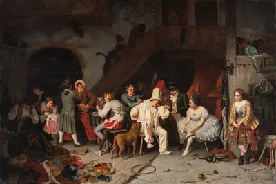 Цирковая компания by Карл д'Ункер, 1857 — digital art print download