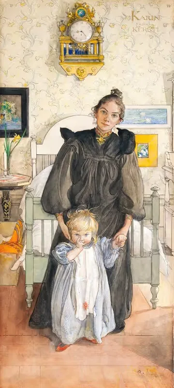 Karin and Kersti by Carl Larsson, 1898 — digital art print download