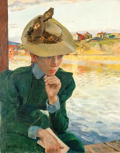 Scene from the Swedish West Coast by Carl Wilhelmson, 1898 — digital art print download