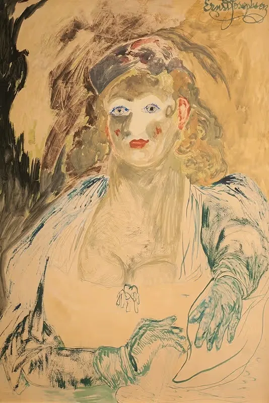 Дама в театральной ложе by Эрнст Йозефсон, 1925 — digital art print download