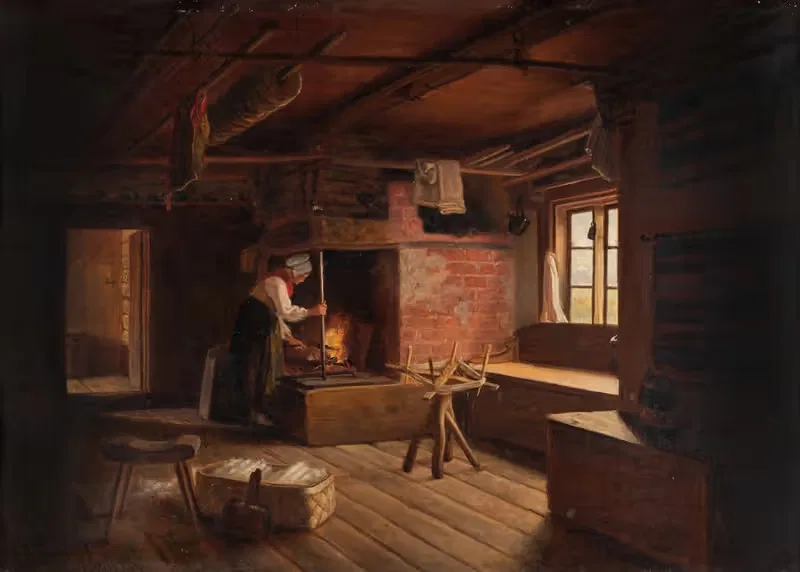 Хижина в Далекарлии by Гескель Саломон, 1870 — digital art print download