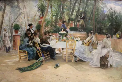 Обед художников Скандинавии в кафе Ледойен, Париж; День лакировки 1886 by Хьюго Биргер, 1886 — digital art print download