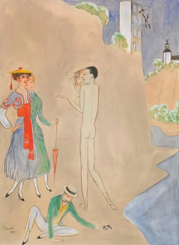 Konversation by Nils Dardel, 1918 — digital art print download