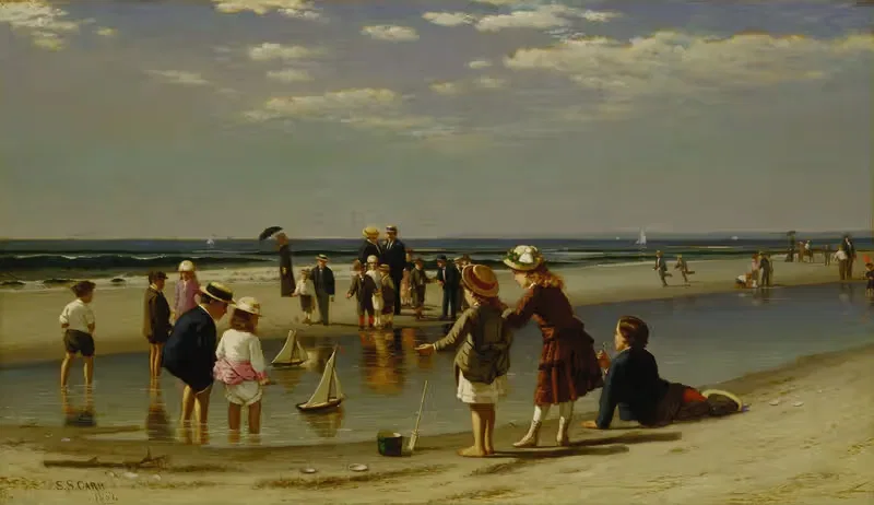 Малые яхты на гонках by Самуэль С. Карр, 1881 — digital art print download