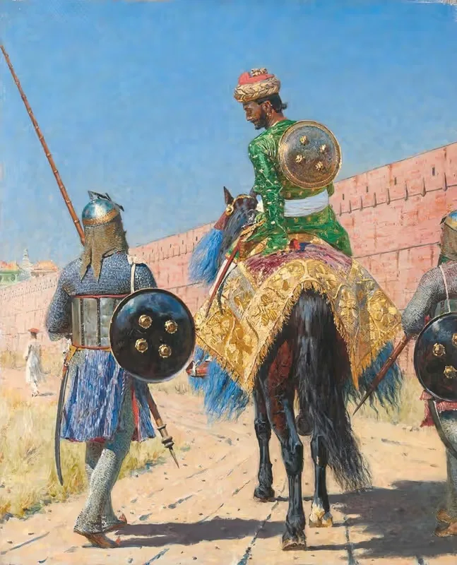 Mounted Warrior in Jaipur by Vasily Vereshchagin, 1881 — digital art print download
