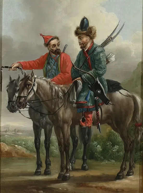 Два калмыцких всадника by Александр Орловский, c. 1820 — digital art print download