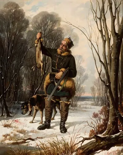 Охотник by Александр Рачыньский, 1857 — digital art print download